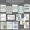 Robot Birthday Party Printable Collection